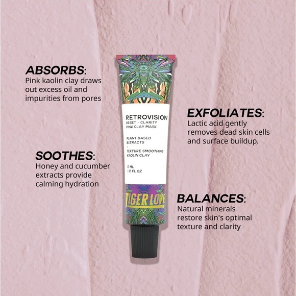 3/$15 Retrovision Pink Clarity Clay Mask - Picture 2 of 4